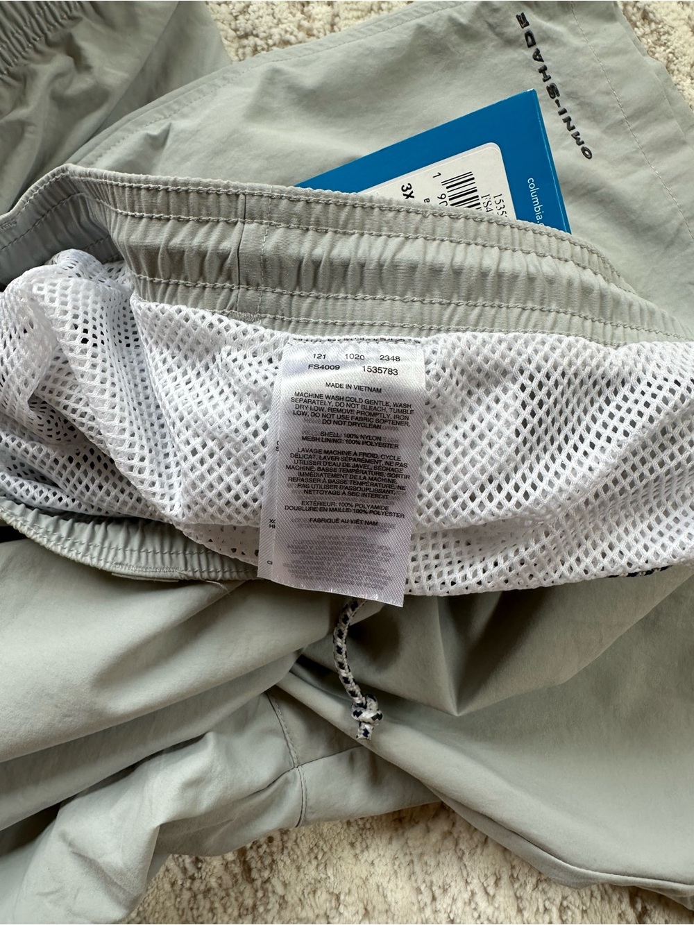 Columbia PFG Backcast III Water Shorts Big&Tall Size 3XL 8” Inseam Cool Grey - Picture 5 of 12